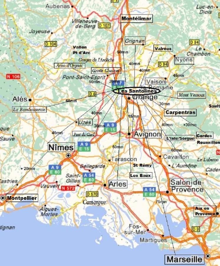 Bed and Breakfast Santolines en Provence Piolenc Esterno foto